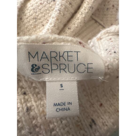 Market & Spruce Speckled Cowl Neck Sweater with Thumbholes NWOT - Picture 4 of 8